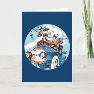 1910 Cole 30 Flyer Feestdagen Kaart