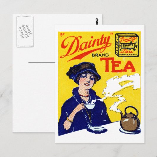 1910 Dainty Tea Briefkaart (Voorkant / Achterkant)