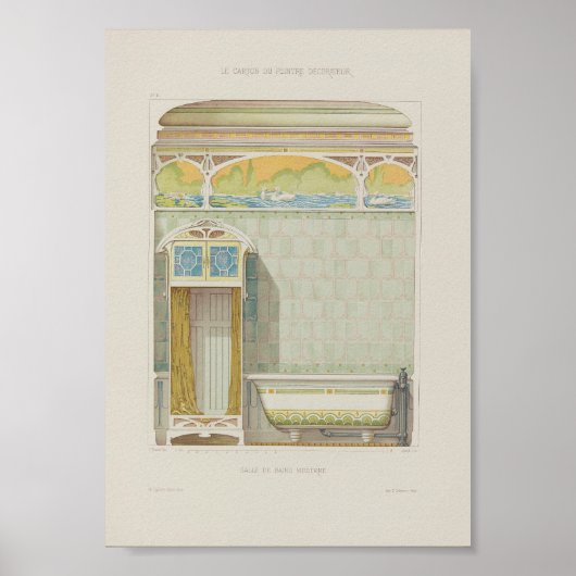 1910 Desaint Moderne Badkamer Kunst Poster (Voorkant)