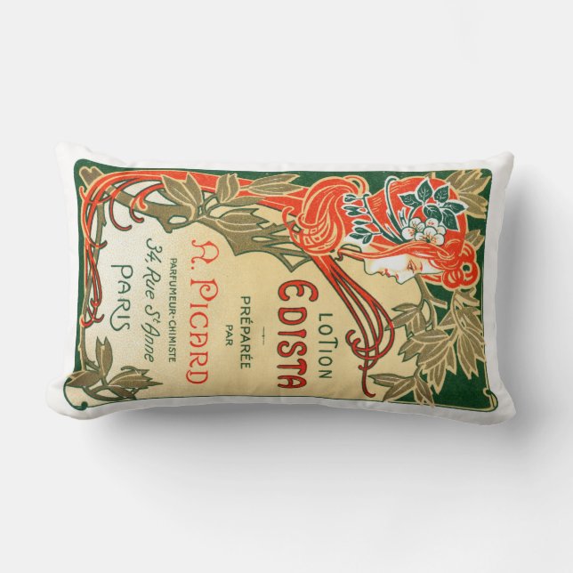 1910 Frans Art Nouveau-label Kussen (Voorkant)