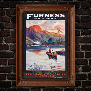 1910 Furness Railway Engelse Meren Reisposter Poster