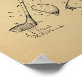 1910  Golf Club Patent Art Print (Hoek)