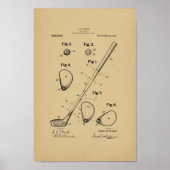 1910  Golf Club Patent Art Print (Voorkant)