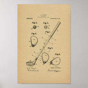 1910  Golf Club Patent Art Print