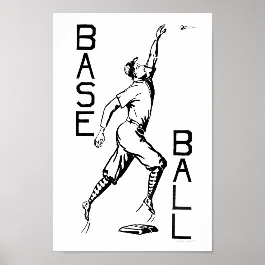 1910  illustratie van de Baseball-sport Poster (Voorkant)