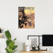 1910 in de stad waar niemand speelgoedmuziek poster (Thuiskantoor)