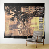 1910 in de stad waar niemand speelgoedmuziek wandkleed (In Situ (horizontaal))