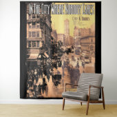 1910 in de stad waar niemand speelgoedmuziek wandkleed (In situ)