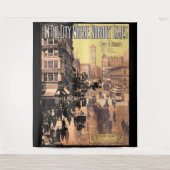 1910 in de stad waar niemand speelgoedmuziek wandkleed (Voorkant)