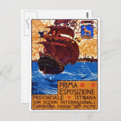 1910 Istrian Expo Poster Briefkaart (Voorkant / Achterkant)