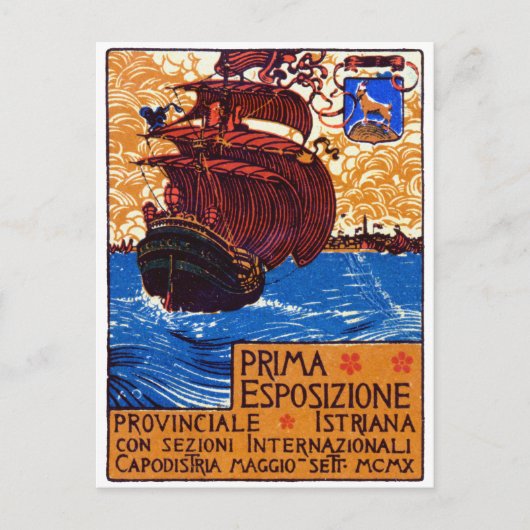 1910 Istrian Expo Poster Briefkaart (Voorkant)