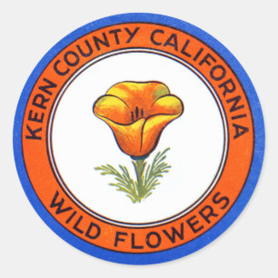 1910 Kern County California Ronde Sticker