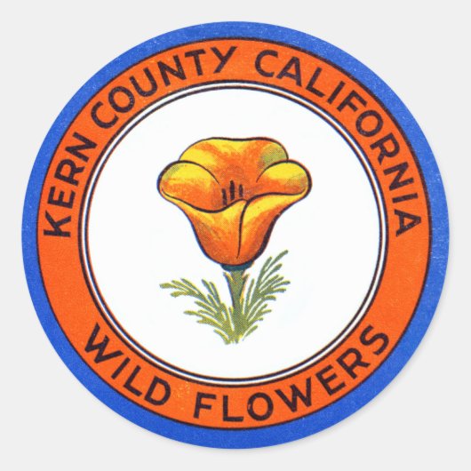 1910 Kern County, Californië Ronde Sticker (Voorkant)