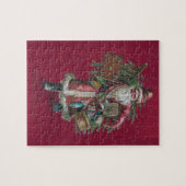 1910 Kerstman met boom en speelgoed Legpuzzel (Horizontaal)