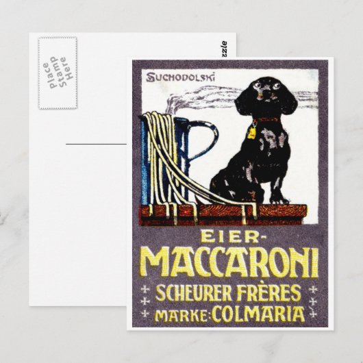 1910 Maccaroni-Poster Briefkaart (Voorkant / Achterkant)