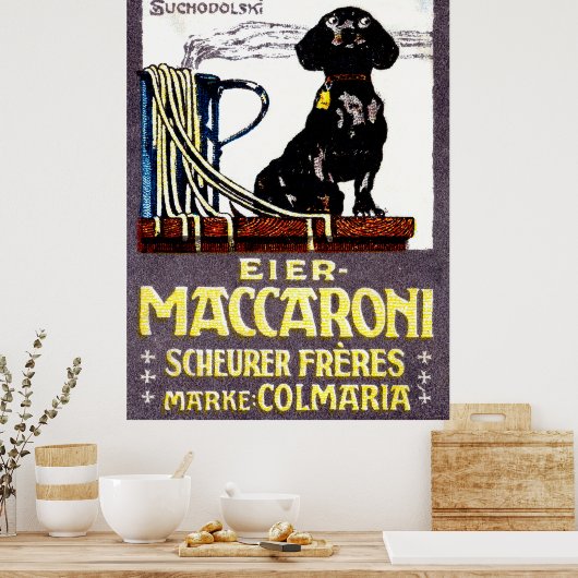 1910 Maccaroni-Poster Poster (Keuken)