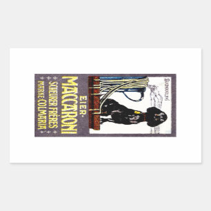 1910 Maccaroni-Poster Rechthoekige Sticker