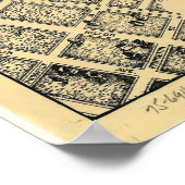 1910 Maplewood, NJ Birds Eye Uitzicht Panoramic Ma Poster (Hoek)