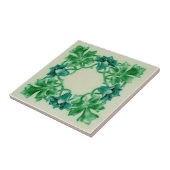1910 Pilkington Art Nouveau Floral Wreath Repro Tegeltje (Zijkant)