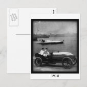 1910  Race-kaart voor auto's en snelheidstoets Briefkaart (Voorkant / Achterkant)