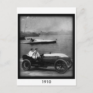 1910 Race-kaart voor auto's en snelheidstoets Briefkaart