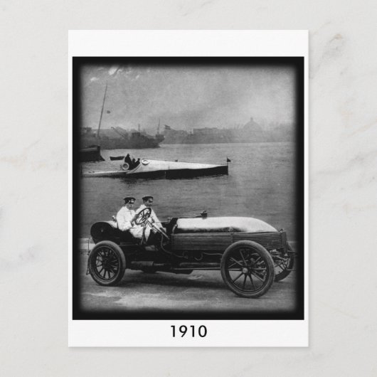 1910  Race-kaart voor auto's en snelheidstoets Briefkaart (Voorkant)