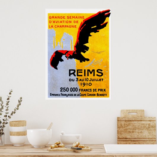1910 Reims Air Show Poster (Keuken)