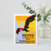 1910 Reims Air Show Poster Briefkaart (Staand voorkant)