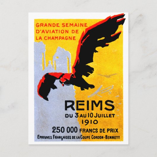 1910 Reims Air Show Poster Briefkaart (Voorkant)