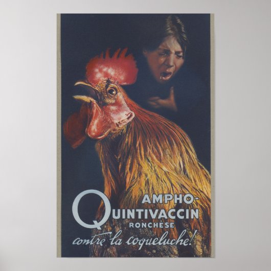 1910 Ronchèse Ampho Vaccin Franse Poster (Voorkant)