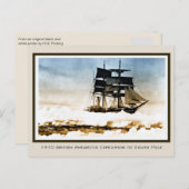 1910 Scott Expedition to Terra Nova South Pole Briefkaart (Voorkant / Achterkant)