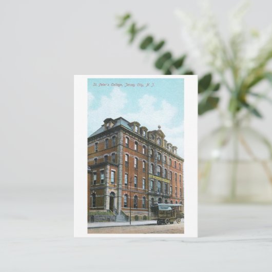 1910 St Peter's College, Jersey City, New Jersey Briefkaart (Staand voorkant)