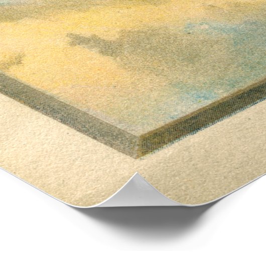 1910 Vrouw Thespian Garrick Theater Chicago Poster (Hoek)