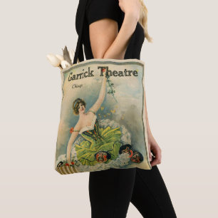1910 Vrouw Thespian Garrick Theater Chicago Tote Bag