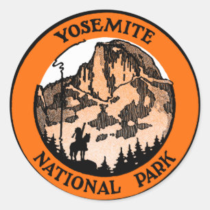 1910 Yosemite National Park Ronde Sticker