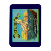 1910s Defender brand packaging sailboat label Magneet (Verticaal)
