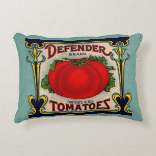 1910s Defender brand tomaten label Accent Kussen
