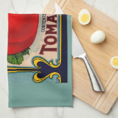 1910s Defender brand tomaten label Theedoek (Quarter Fold)