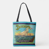 1910s Defender brand tomaten label Tote Bag (Achterkant)