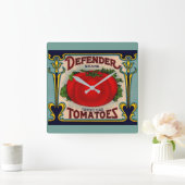 1910s Defender brand tomaten label Vierkante Klok (Huis)