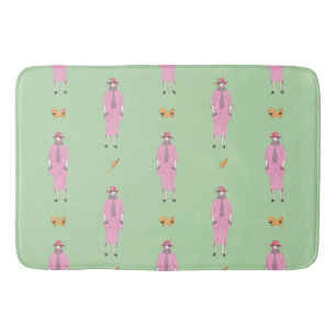 1910s Mode Illustratie Lady & Pekingese Dog Badmat