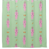 1910s Mode Illustratie Lady & Pekingese Dog Douchegordijn (Voorkant)