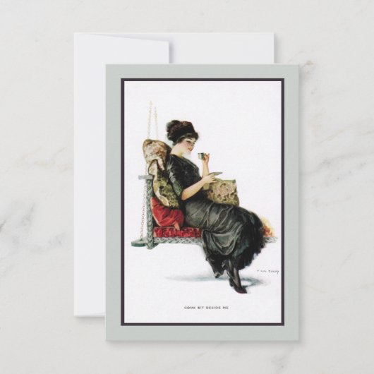 1910s Porch Swing Tea Party Uitnodiging (Voorkant)