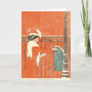 1911 Coles Phillips Xmas illustration Holiday Card Feestdagen Kaart