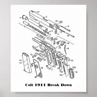 1911 delen, Colt 1911-indeling Poster