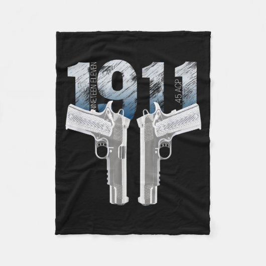 1911 Handgun Pro Gun 2nd Amendment Gift Fleece Deken (Voorkant)