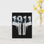 1911 Handgun Pro Gun 2nd Amendment Gift  Kaart (Gele Bloem)