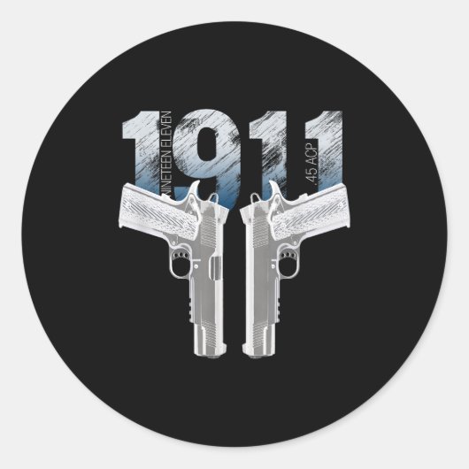 1911 Handgun Pro Gun 2nd Amendment Gift  Ronde Sticker (Voorkant)