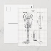  1911 Illustratie gitaaroctrooi Briefkaart (Voorkant / Achterkant)