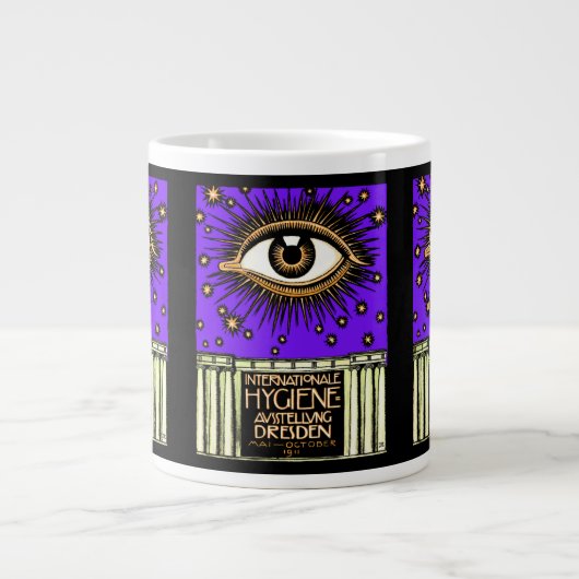 1911 Internationale Hygiëneconferentie Dresden Grote Koffiekop (Voorkant)